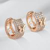 Kienl  Full Shiny Natural Zircon Butterfly Drop Earring For Women Fashion  Rose Gold Color Crystal Daily Vintage Jewelry