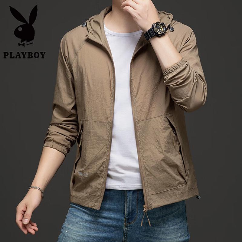 PLAYBOY Men s Lightweight Hooded Sun Protection Jacket XL