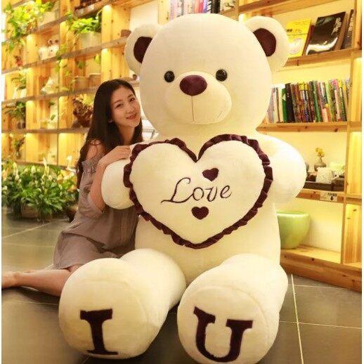 80 100cm Großer Ich Liebe Dich Bär Herz Plüschtiere Süße Stofftier Weiches Kissen Puppe Kinderspielzeug Geburtstag Freundin Valentinstagsgeschenk