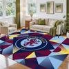 Aston Villa Football Design Crystal Velvet Rug Soft Decorative Mat for Bedroom Entrance