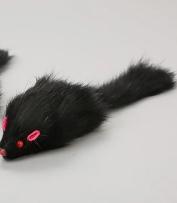 1Pcs False Mouse Cat Pet Toys 18 cm Cat Long-haired Tail Mice Mouse Toys Soft Rabbit Fur Furry Plush Cat Toy For Pet Cats Dogs