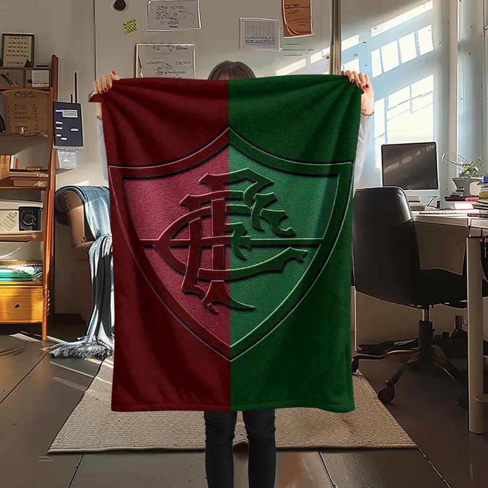1PC Fluminense Print Flannel Blanket, High quality Comfortable for All Seasons, Home Decor, Warmth and Comfort, Perfect for Christmas Gifts