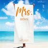 1pcs Mr & Mrs Beach Towel Custom Name Beach Towel Honeymoon Gift Summer Lovers Summer Vibe Wedding Gift Personalized Beach Towel