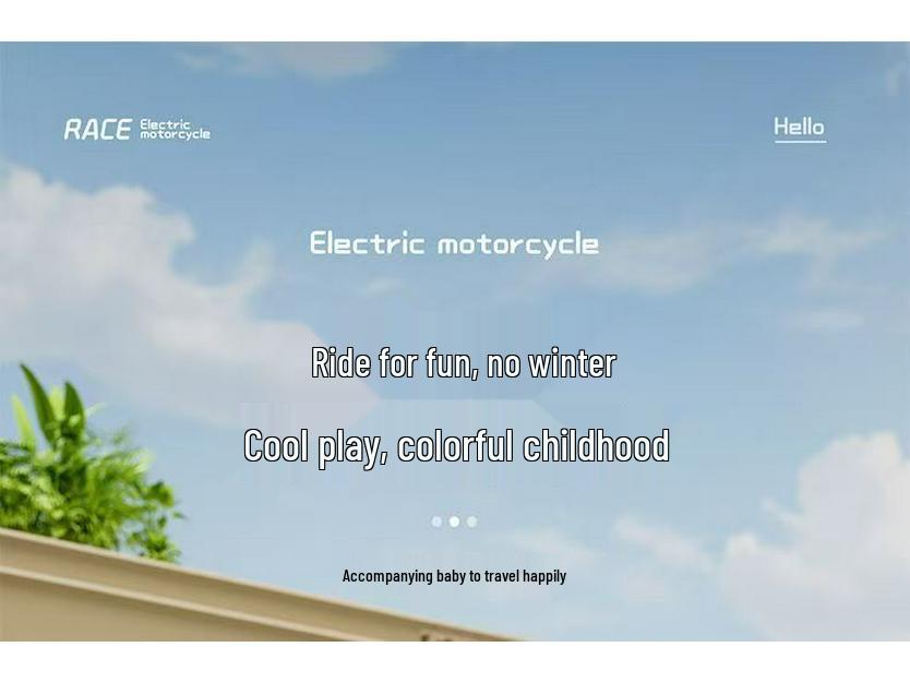 Rechargeable Kids' Electric Tricycle - Remote Control Ride-On Motorcycle for Boys & Girls.