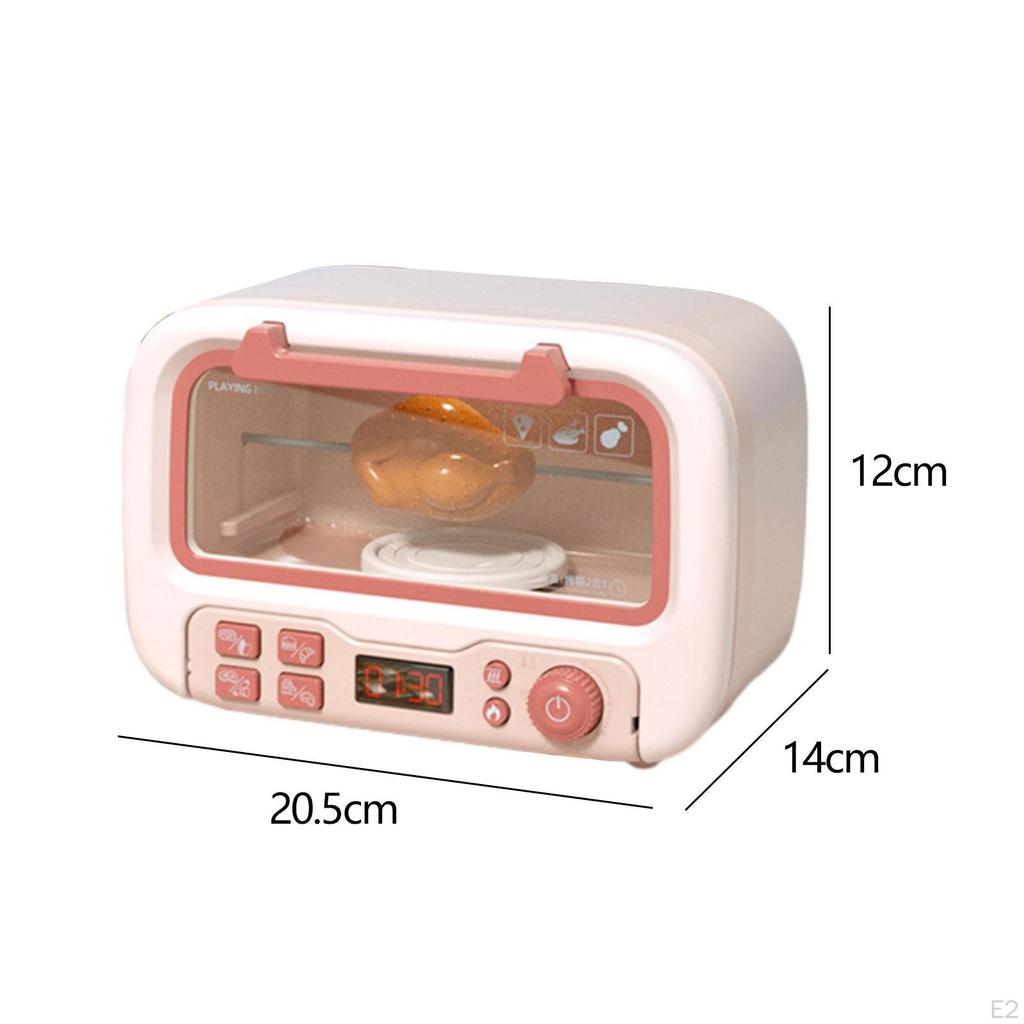 Kids Microwave Oven Toys with Lights and Sounds, Play Pretend Playing Food Kitchen