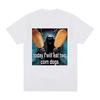 Today I Will Eat Two Corndogs Graphic T-Shirt Skeleton Meme Men's Vintage Gothic Short Sleeve T-shirts Cotton T Shirts