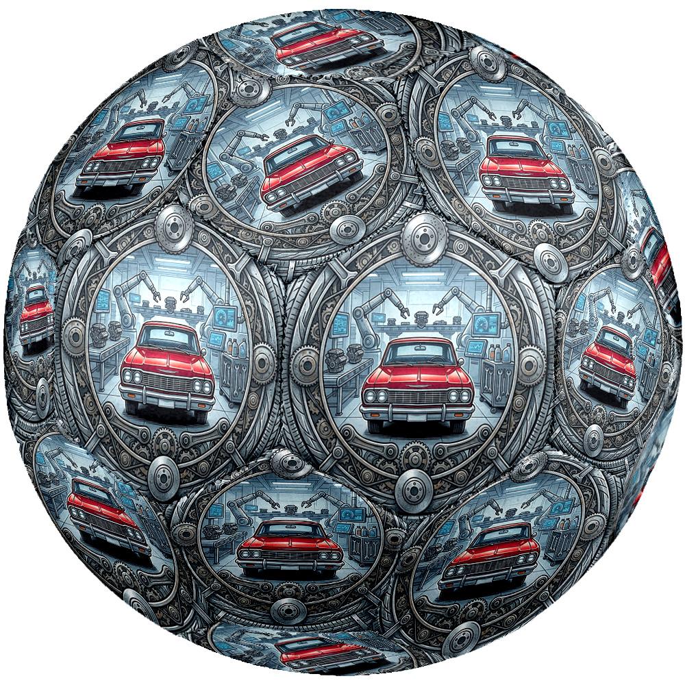 Automotive Assembly Automation Round Football Size 5 Adult Ball Suitable for Training Matches and Outdoor Team.