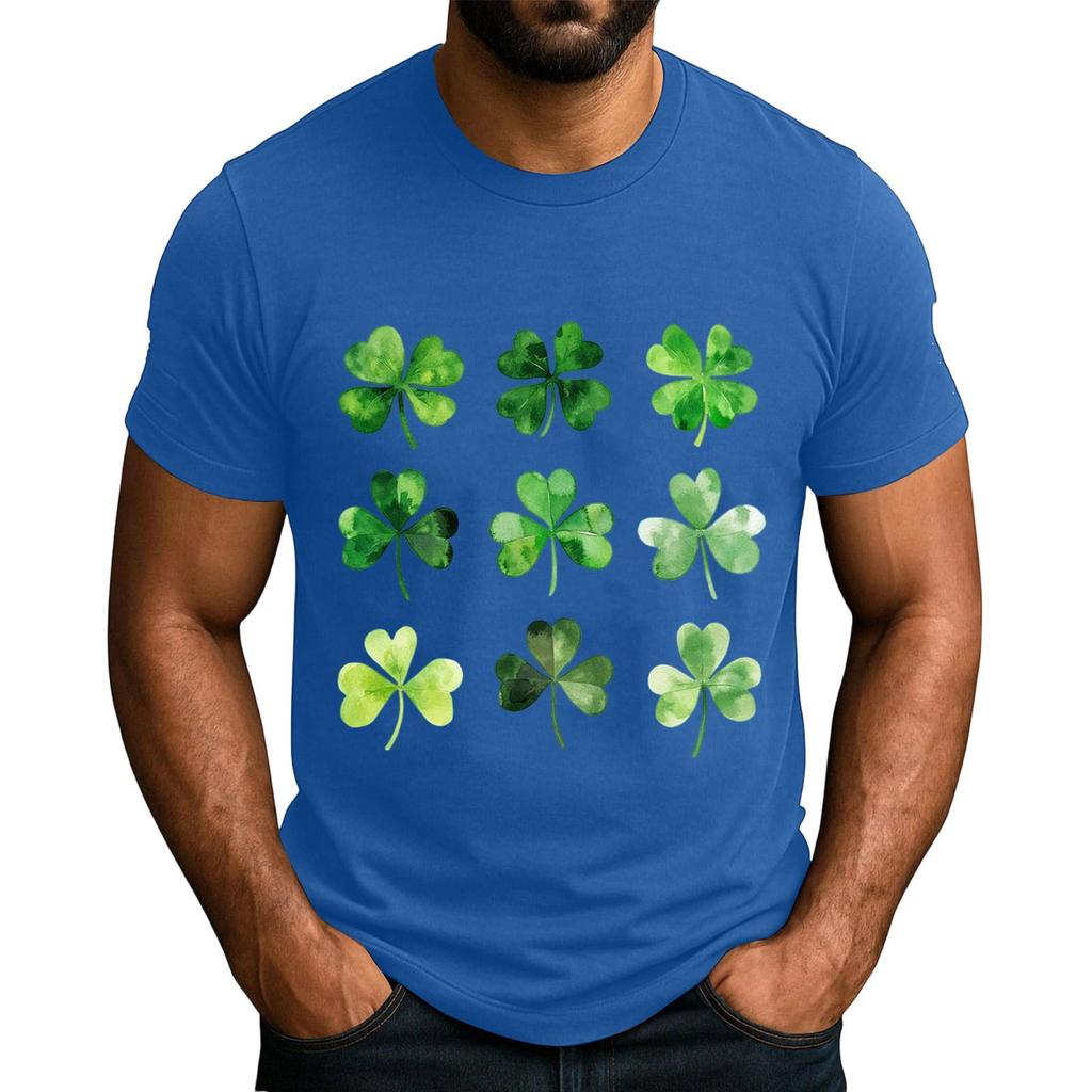 Men's  Popular T-shirt Printed Round Neck Short Sleeve T-shirt