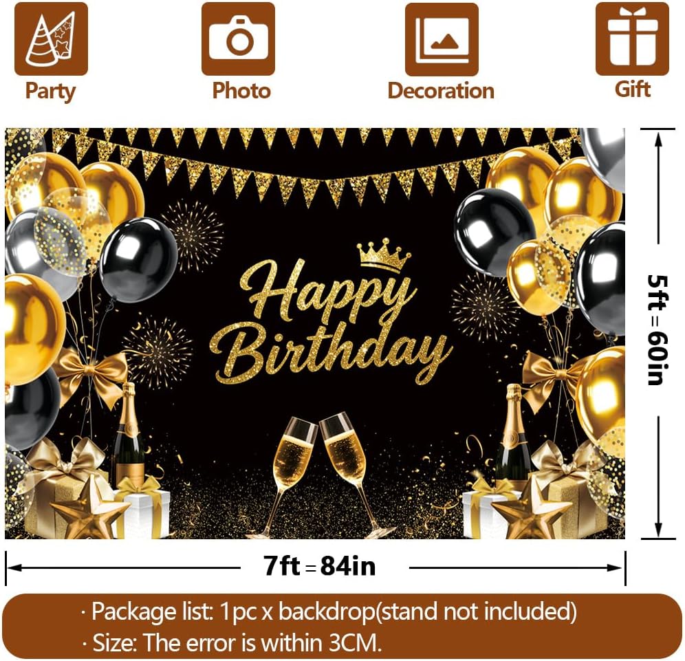 Happy Birthday Backdrop for Photography 7x5FT