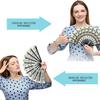 33cm velký skládací ventilátor na ruční rave Čínský/japonský přechod s barevným reflexním skládacím fanouškem Music Festival Fan Dance Fan Dárky