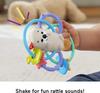 Fisher-Price Squeeze & Shake Chewy Sea Otter Baby Teething Toy Rattle for Ages 3 Months and Up (HJW12)