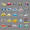 50-Pack Trendy Transportation Luggage Stickers for Laptop and Car Decoration