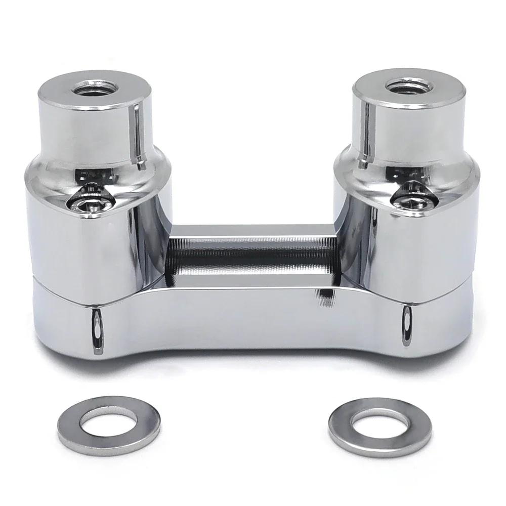 Chrome Top Clamp Kit 1 inch For Harley Davidson Softail Aftermarket Motorcycle Parts 2" Tall Hefty Handlebar Riser