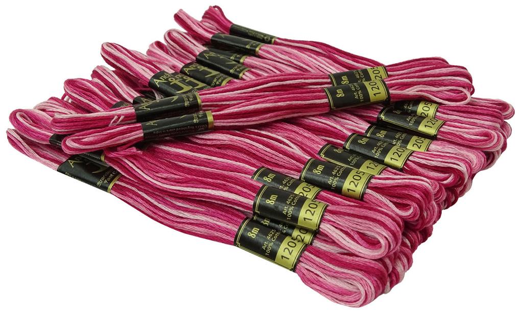 IBA Indianbeautifulart Ață dublă din bumbac cu șuvițe din punct de cruce pentru broderie manuală Ață dentară 25 frici-maro și