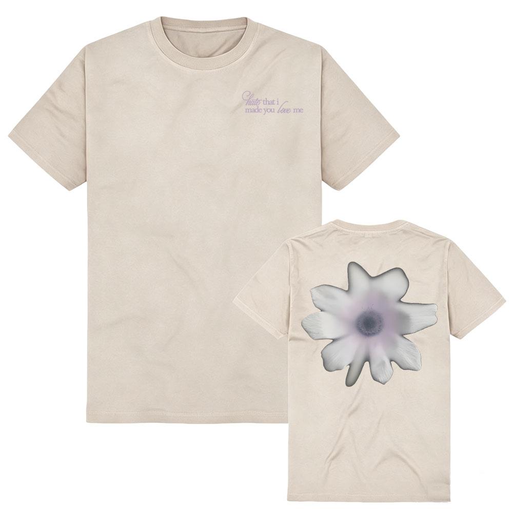 Hate That I Made You Love Me Photo T-shirt Ariana Grande Petal Flower Design Graphic Print Tees Short Sleeve Cotton Female Shirt