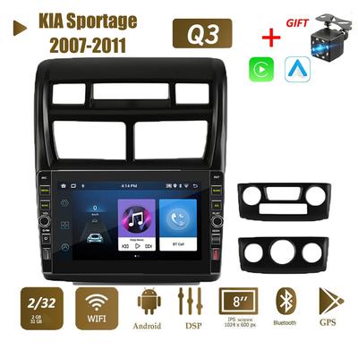 8 Zoll Android Autoradio Für KIA Sportage 2007-2011 Mit Knopf Knopf Auto Multimedia-Player GPS Navigation WIFI 2Din Stereo Carplay 2 + 32GB