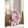 Pink Heart Pattern Flannel Printed Blanket Suitable for All Seasons Suitable for Living Room Office Sofa and Travel 180x250CM