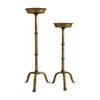 2 Pieces Iron Candlestick Holder Antique Bronze Finish Detachable Candle