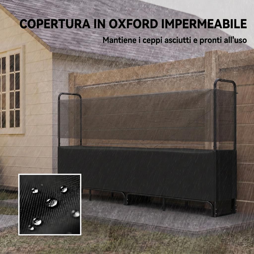 Galvanized Steel Indoor and Outdoor Gate with Oxford 600D Cover and Bag, 500 kg Capacity, Black
