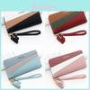 Minimalist Long Wallet For Women With Pu Material And Color Blocking Design For Daily Use