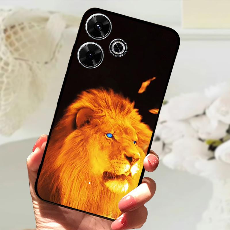 For Xiaomi Redmi 13 Case Fashion Painting Matte Cover Soft Silicone TPU Phone Case For Xiaomi Poco M6 4G Shockproof Shell Fundas