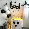 Halloween Ghost Tablecloth White And Black Ghostly Tablecloth Fun And Spooky Dining Table Accessory for Parties Candy Buffet Photo Backdrops