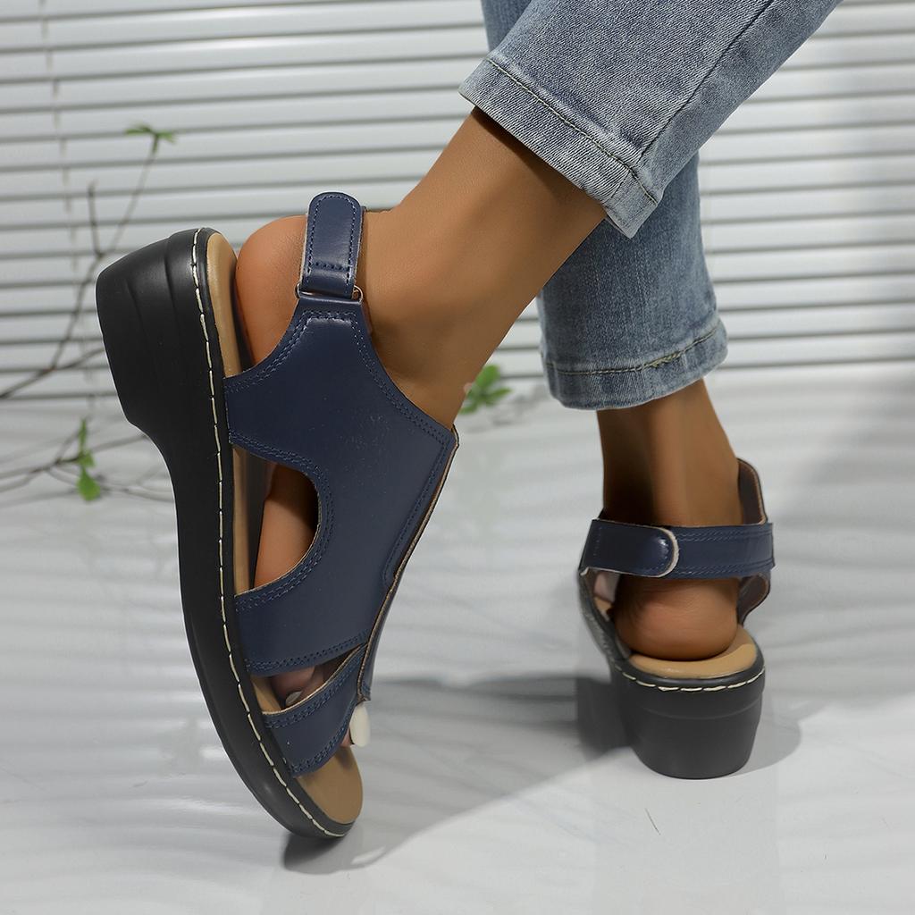 Fashion Wedge Fashion Womens Shoes 2025 Female Sandal Large Size Open Toe Platform Comfort Girls Low New Beige Summer