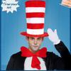 Dr Cat Seuss In The Hat Cosplay Set With Bow Tie Gloves For Costume Christmas