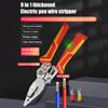 Electrician Plier 8-in-1 Multifunctional Versatile Wire Stripping Pliers Electricity Measurement Non-slip Wire Stripping Plier