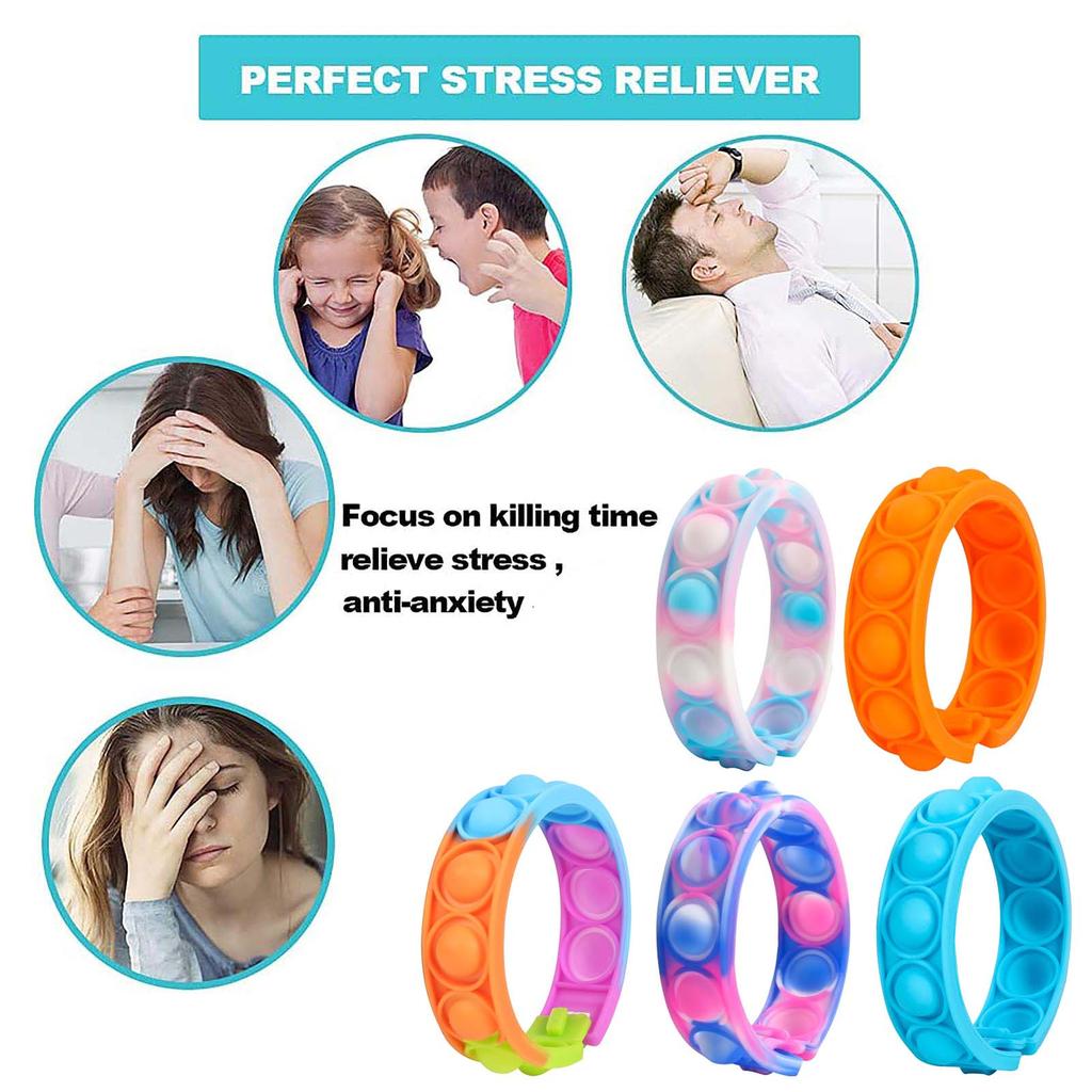 Guffo Toys, Stress Reliever Sensorisk silikon Squ-eeze Toys With Dimple