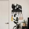 1 Stück, Schlüsselhaken aus Metall mit zwei Pferdeköpfen an der Wand, Mehrzweck-Schlüsselhaken für Kleidertaschen, dekorativer Wandhaken für das Wohnzimmer, Metallwand