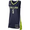 Dri-Fit Wnba Dallas Wings Explorer Edition Victory Team 5 V-Neck Loose Fit Sweat-Wicking Basketball Jersey Women Tops Navy DC9569-422