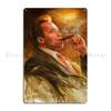 Arnold Schwarzenegger Smoking A Cigar Metal Sign Character Club Kitchen Bar Wall Decor Tin Sign Poster