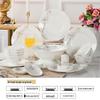 Jingdezhen Golden Silk Rose Ceramic Dinnerware Set