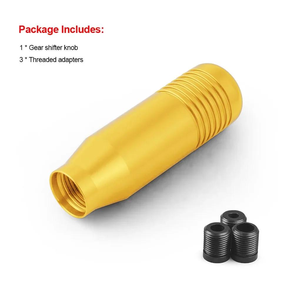 8.5CM Stylish Gear Shift Knob Stick Manual Transmission Universal Car Aluminum Extended JDM Gear Shifter Gear Head Knob NO LOGO