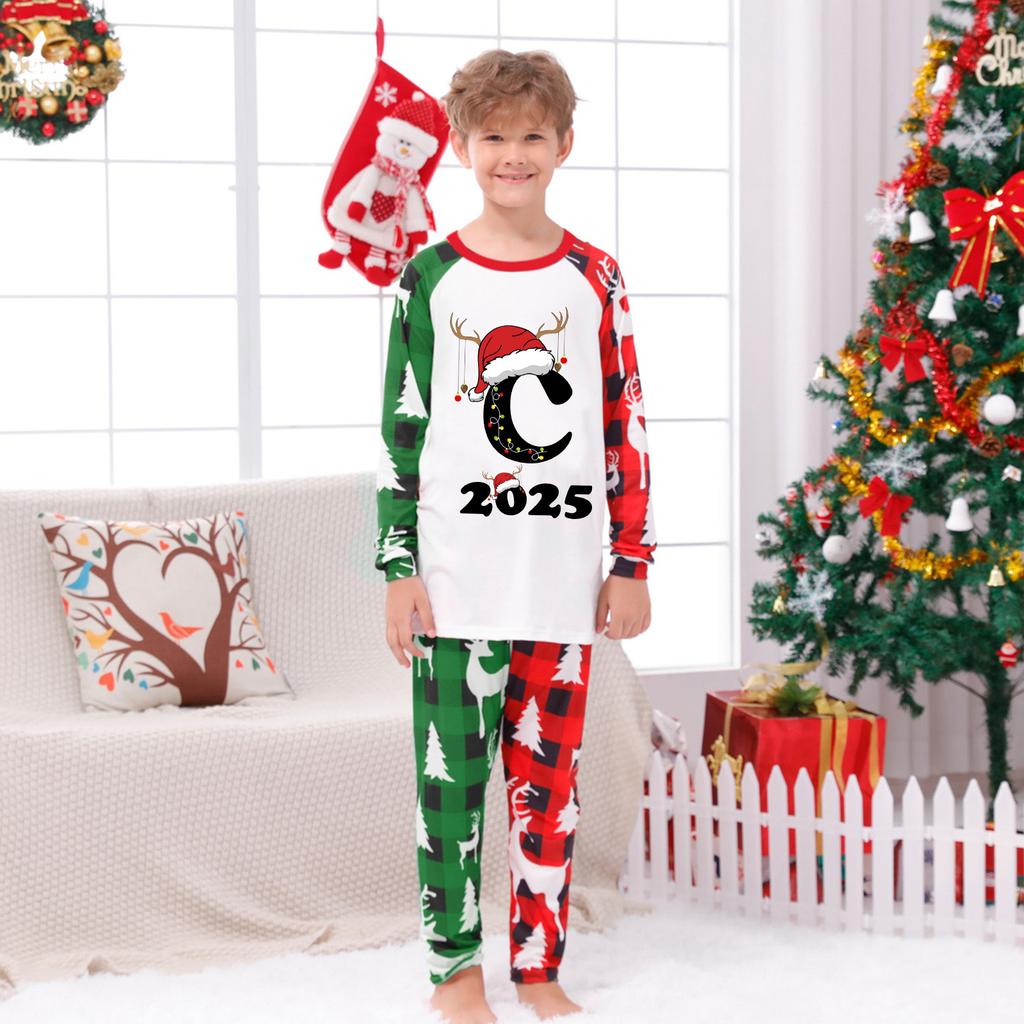 Parent-child Outfit-Christmas Print Parent-child Home Wear Set