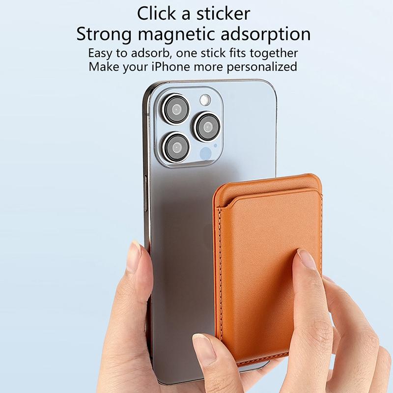 Magnetic For Magsafe Leather Wallet Card Holder For IPhone 16 15 14 13 Pro Max Hide Phone Stand Bank ID Card Holder Pocket Cover
