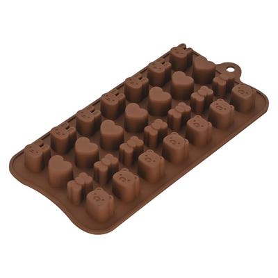Chocolate Candy Mold Cute Silicone Baking Mold Reusable for Ice Cube Jelly Pudding CC-090