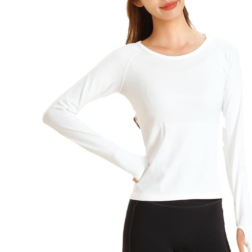 Lulu Women's Long-Sleeve Quick-Dry High-Elastic Yoga and Pilates Slim-Fit Running Top