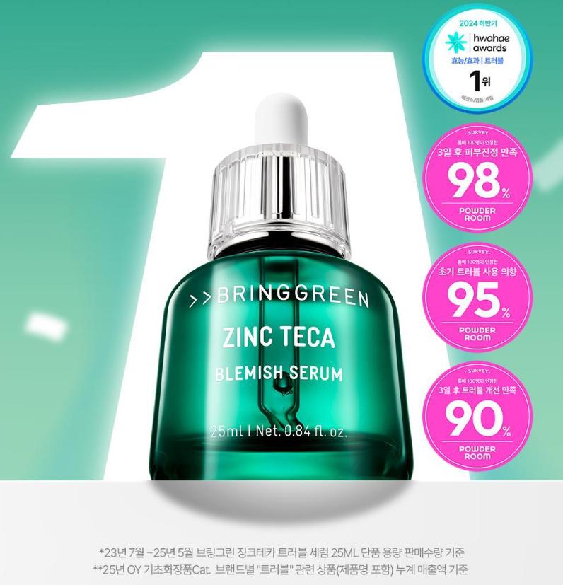 Bring Green Zinc TECA Trouble Serum 50ml + Refill 25ml | Calming & Barrier Care