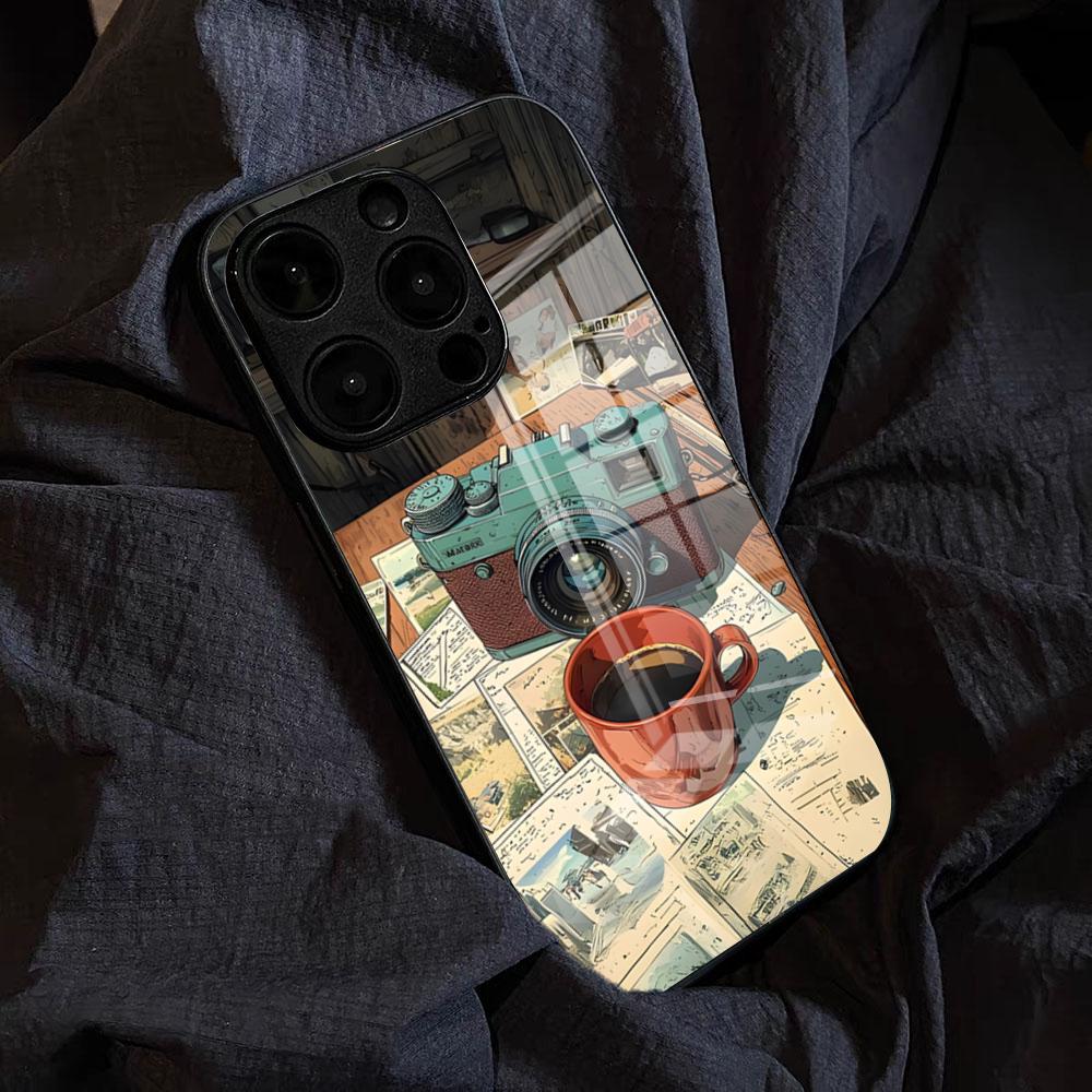 Vintage Retro Camera Phone Case For IPhone 17 Pro Max 15 Pro 16 14 Plus 12 13 Mini 11 Pro Shockproof Glass Cover