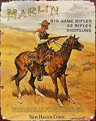

Marlin Firearms Western Cowboy Retro Vintage Wall Art Decoration Metal Sign 20x30cm（7.8x11.8inch）