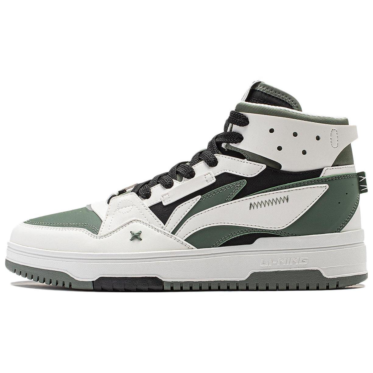 

Li Ning Mountain Origin 2.0 Slip Resistant Abrasion Resistant High top Skateboard Shoes Men s White Green AGCT291-2 39
