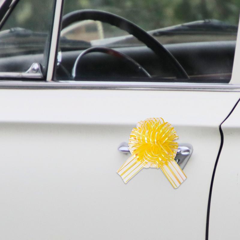 20pcs Car Decor DIY Pull Flower Ribbons Wedding Car Birthday Party Decor Gift Packing Romantic Home  Gauze Drawing