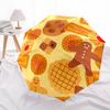 1pc Baked Goods Automatic Folding Umbrella, 8-Rib Iron Frame, Casual Outdoor Accessory for Birthday Festival Gifts yy251128166