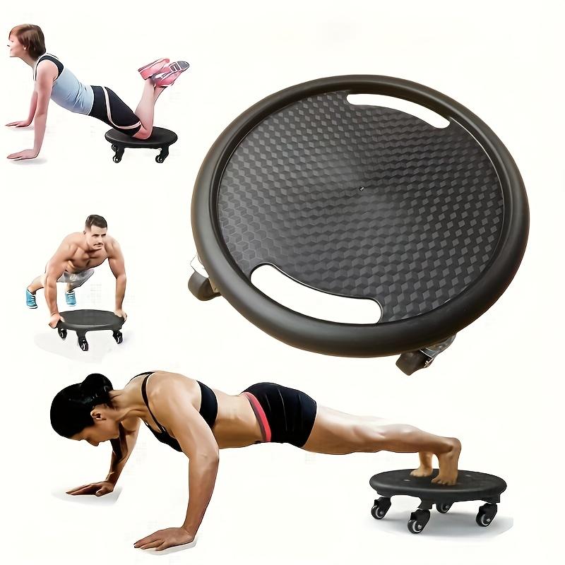Wheeled Fitness Slide, Multifunctional Abdominal Core Exercise Board with Pulley and Handle Design, A Sports Equipment for Full Body Muscle Training