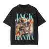 JACK HANMA חולצת טי וינטג' באקי היפ הופ שטופה 100% כותנה חולצת טי האראג'וקו חדשנית לגברים נשים טופים סטריטוור חולצת טי גרפית