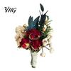 DIY Craft Dried Flowers Flower Boutonniere, Preserved Wedding Corsage, Rustic Natural Dry Retro Style Boutonnieres Brooch Pin for Groom Bride