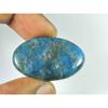 42Cts Genuine Neon Blue Apatite Oval Crystal Cabochon Loose Gemstone 21X33MM SK-2072