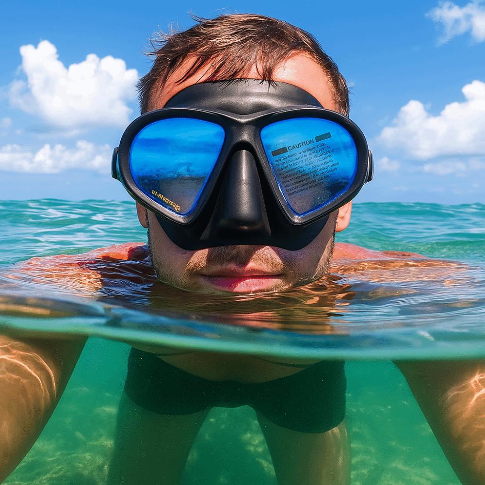 Foldable Snorkel Snorkeling Set Tempered Glass Diving Mask Freediving Mask  Underwater Photography
